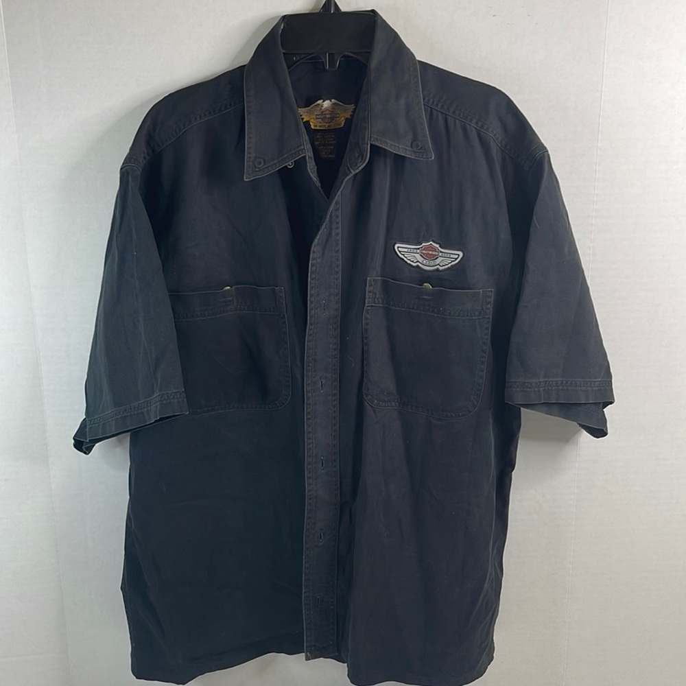 HARLEY DAVIDSON 2003 100TH ANNIVERSARY MENS SHORT MED SLEEVE SHIRT